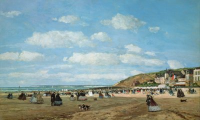 La plage de Trouville, 1863 - Eugene Louis Boudin